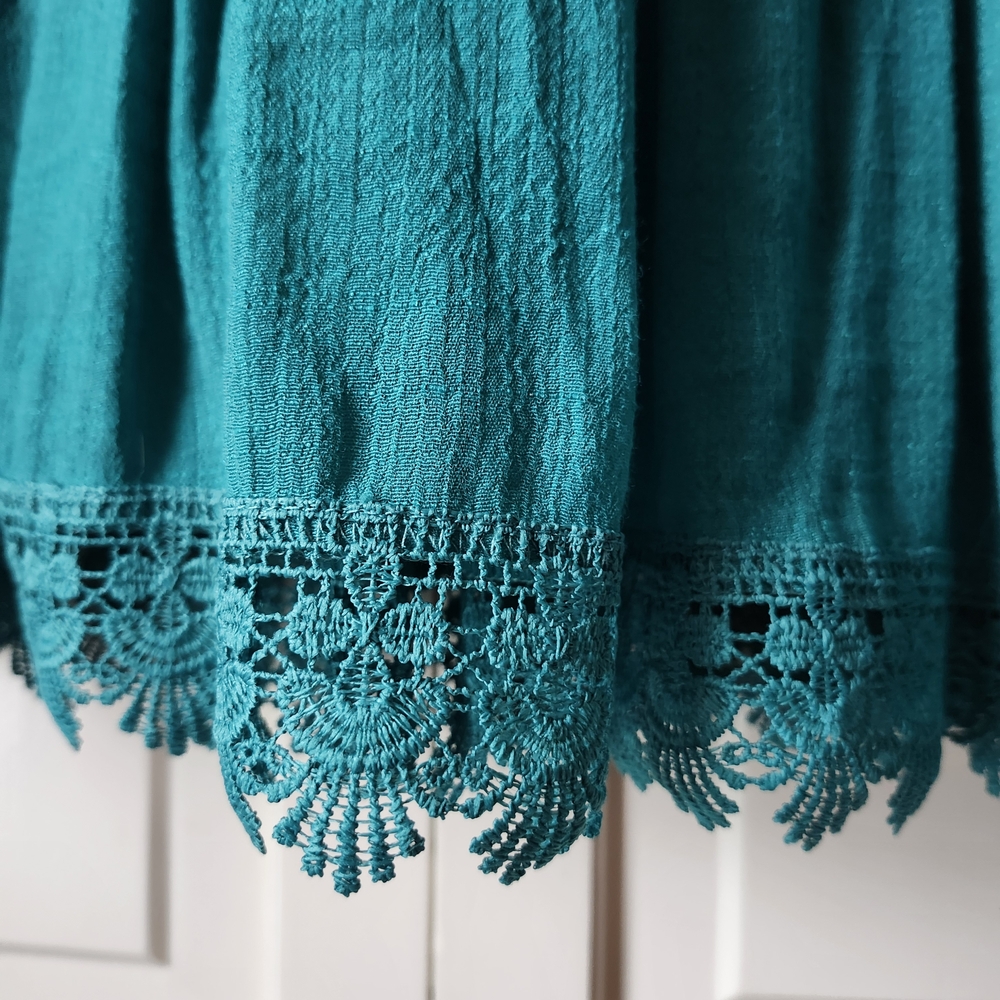 Tiered Teal Maxi Skirt - Picture 4 of 6